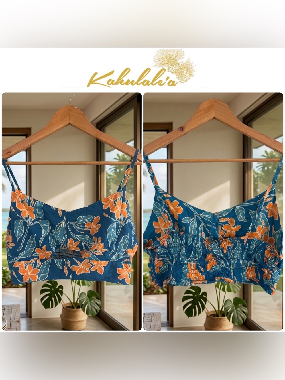 Kahulale’a Crop Top • Plumeria • XL